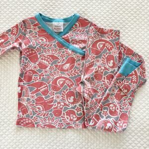 Hanna Andersson Holiday Bird Pjs, Size 110 (5)